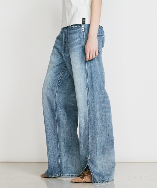 「DOUBLE STANDARD CLOTHING」 デニムパンツ 36 ブルー レディースの画像
