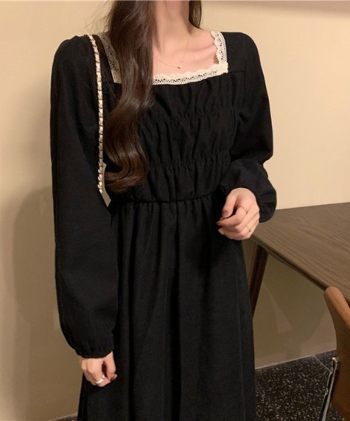 「Sibra」 長袖ワンピース M アイボリー レディース_画像2