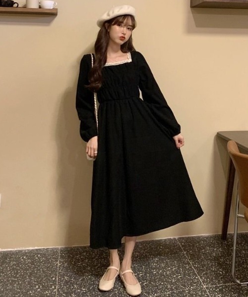 「Sibra」 長袖ワンピース M アイボリー レディース_画像4