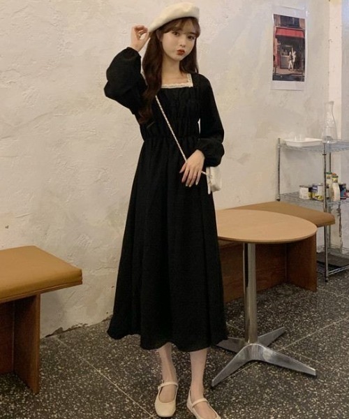 「Sibra」 長袖ワンピース M アイボリー レディース_画像5