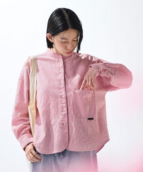 SUNNY出品 Sunny clouds（サニークラウズ） ブラウス シャツ 桃色ヒッコリー