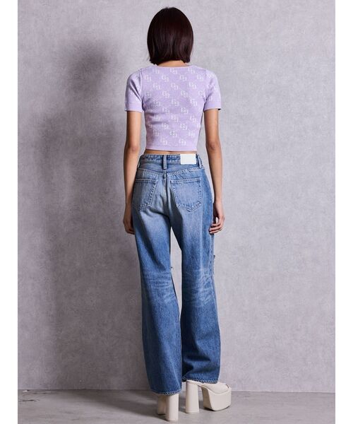 GYDA(ジェイダ) tシャツ 半袖 GG jacquardラメニットトップス GYDA(ジェイダ) tシャツ 半袖 GG jacquardラメニットトップス