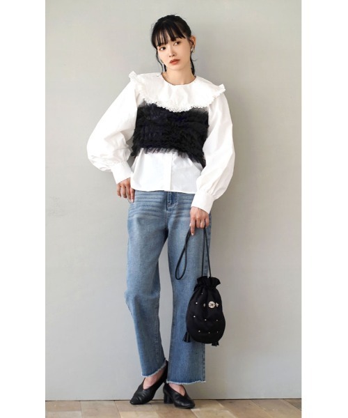 「e-zakkamania stores」 ノースリーブブラウス M グレー レディース_画像6