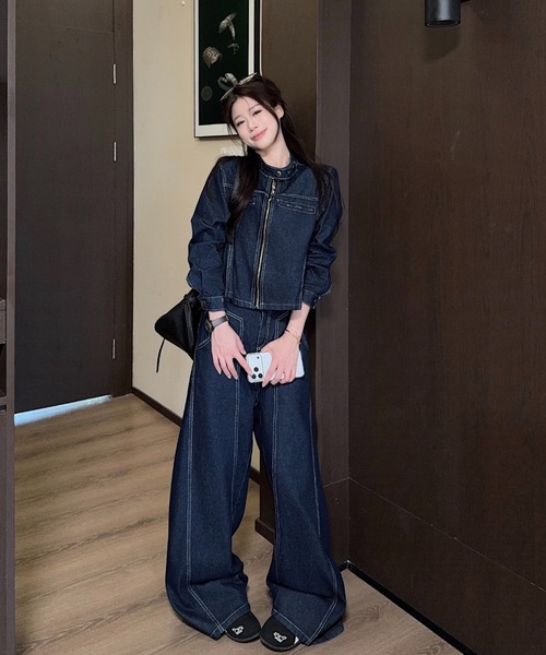 Aelina セットアップ デニムセットアップ レディース : ZOZOTOWN Yahoo