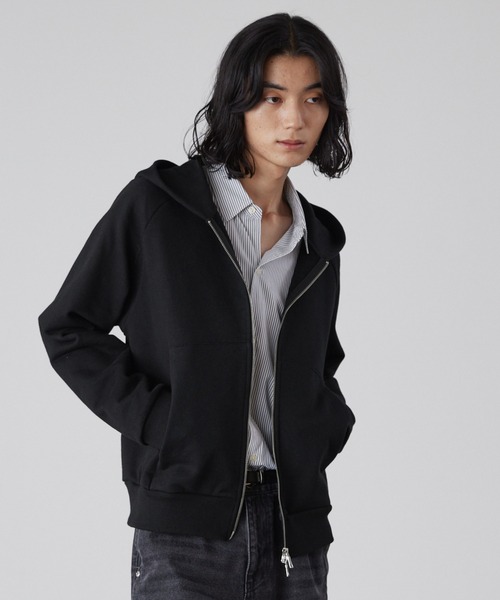 「LUENNA」 ジップアップパーカー M グレー メンズ_画像8