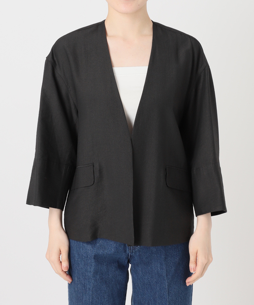 【poco a poco】B.C STOCKノーカラージャケット B.C STOCK（ベーセーストック） ジャケット ノーカラージャケット