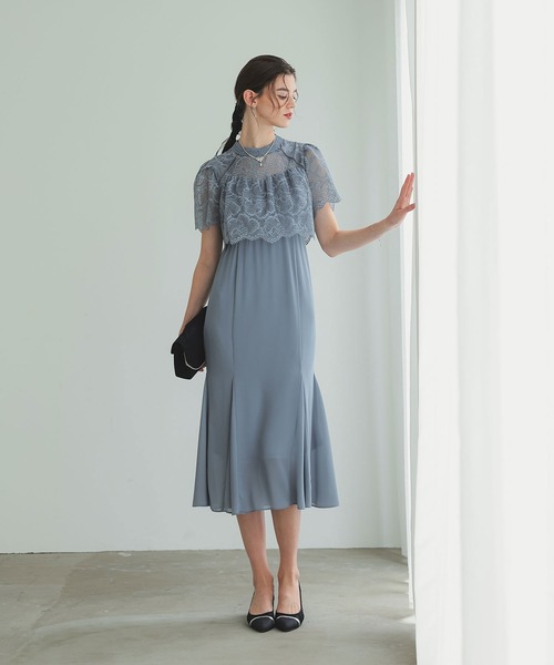 「Dorry Doll」 半袖ワンピース S ダークカーキ レディース_画像2