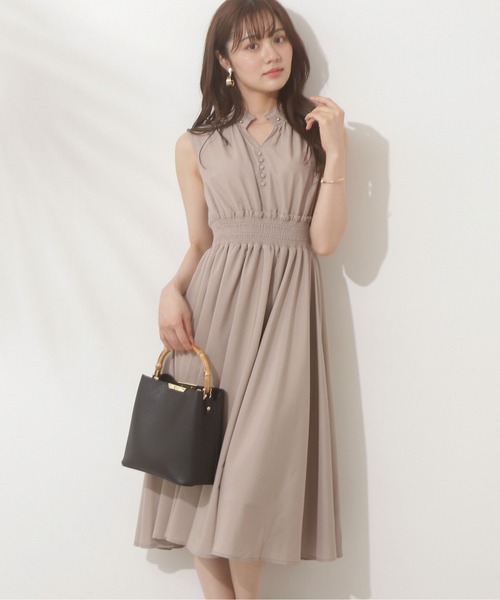 「PROPORTION BODY DRESSING」 ノースリーブワンピース MEDIUM グリーン レディース_画像2