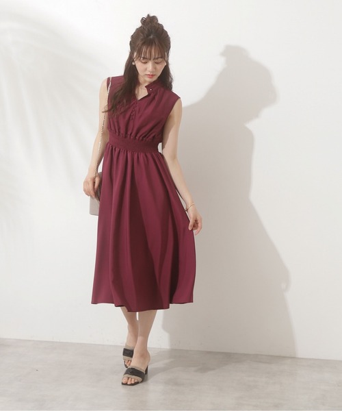 「PROPORTION BODY DRESSING」 ノースリーブワンピース MEDIUM グリーン レディース_画像3