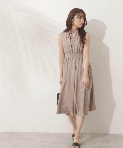 「PROPORTION BODY DRESSING」 ノースリーブワンピース MEDIUM グリーン レディース_画像4