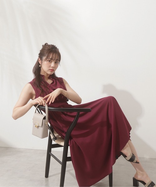 「PROPORTION BODY DRESSING」 ノースリーブワンピース MEDIUM グリーン レディース_画像8