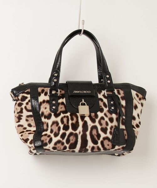 JIMMY CHOO（ジミーチュウ） レオパード ハラコ ボストンバッグ 