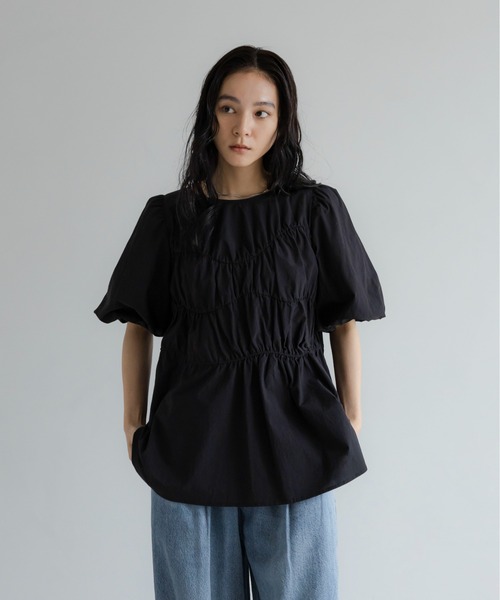 新品タグ付き LOWRYSFARM アシメティアードチュニックＳＳ LOWRYS FARM（ローリーズファーム） ブラウス シャツ アシメティアード