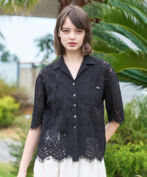 DRESSTERIOR 半袖ブラウス ネイビー 36サイズ DRESSTERIOR（ドレステリア） ブラウス シャツ 「ウォッシャブル