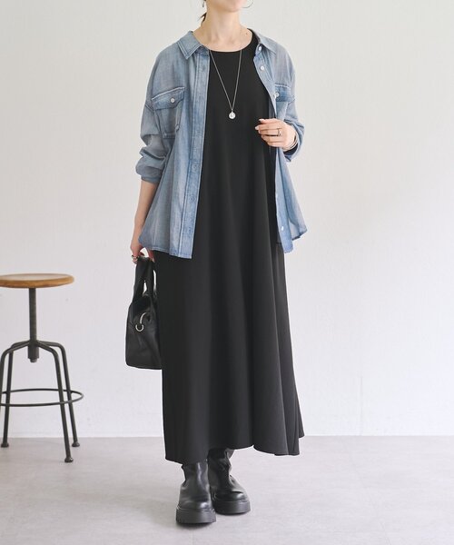 BEARDSLEY（ビアズリー） ブラウス シャツ ショートシフォンデニム