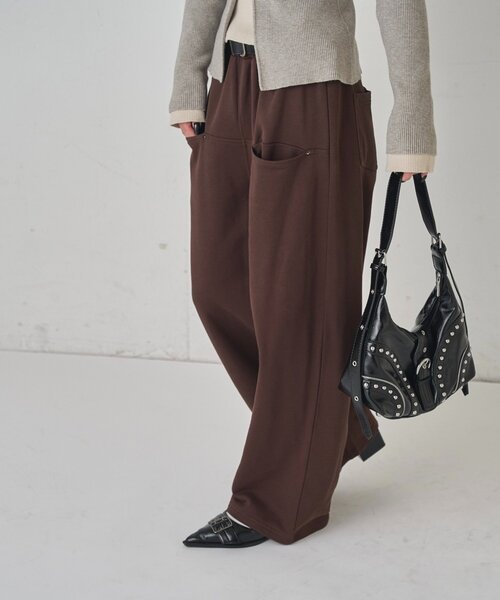 「WHO'S WHO gallery」 スウェットパンツ MEDIUM グレー レディース_画像9