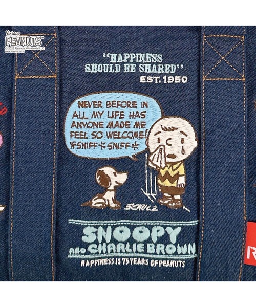 「Vintage PEANUTS」 2WAYバッグ「ROOTOTEコラボ」 FREE サックスブルー レディース_画像3