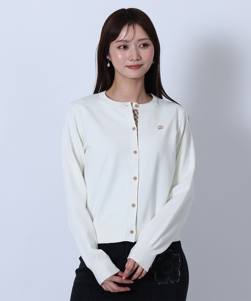 MARY QUANT 長袖 カーディガン ホワイト MARY QUANT（マリークヮント） カーディガン マリークワント バイ