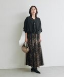 ブラウス シャツ Vネックドロストシャツ(秋服...の詳細画像1