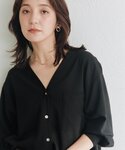ブラウス シャツ Vネックドロストシャツ(秋服...の詳細画像4