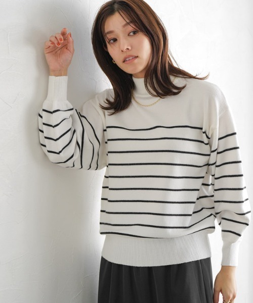 Pierrot（ピエロ） ニット セーター もっちりカシミアタッチボリューム