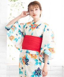 【新品未使用】和装6点セット　浴衣・草履・兵児帯・肌着・腰紐×2 楽天市場】1人で簡単着付け 【 浴衣セット 豪華6点セット レトロ