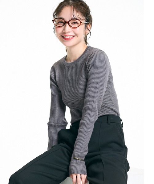 coca ニット セーター ＼新色追加／極厚クルーネックリブニット