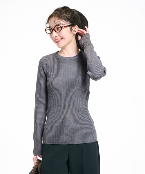 極美品✨上質 HYKE クルーネック　パフスリーブ　コットンリブニット セーター 極美品✨上質 HYKE クルーネック パフスリーブ コットンリブニット