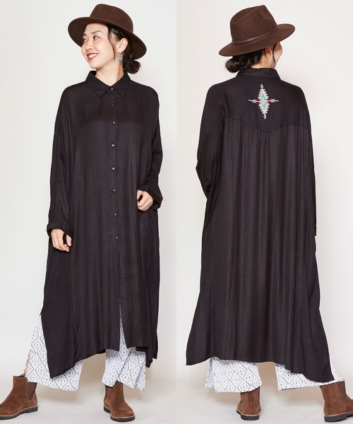ワンピース シャツワンピース チャイハネ バック刺繍ロングシャツワンピース Zozotown Paypayモール店 通販 Paypayモール