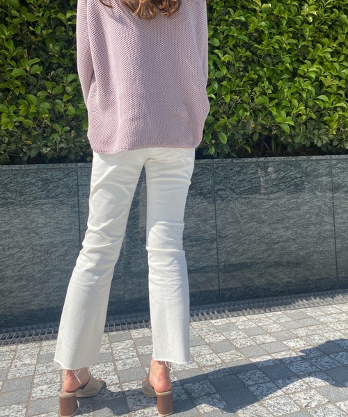 anuans（アニュアンス） パンツ デニム ジーンズ セミフレアカットオフ