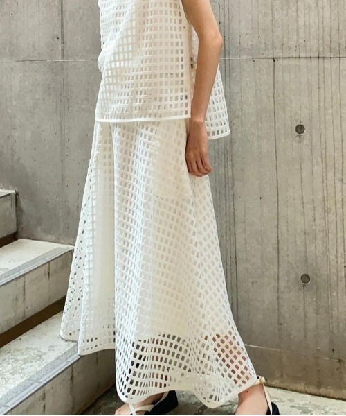 LE CIEL BLEU スカート Mesh Lace Flare Skirt : ZOZOTOWN Yahoo!店  