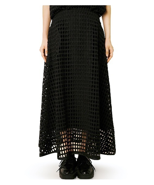 LE CIEL BLEU スカート Mesh Lace Flare Skirt : ZOZOTOWN Yahoo