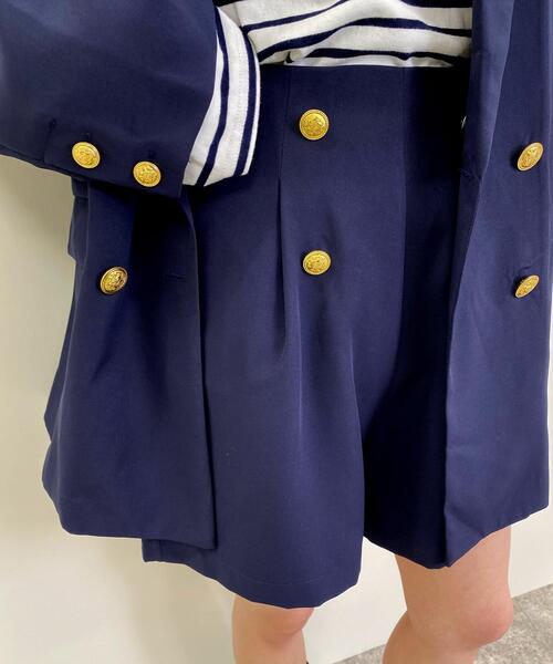 INGNI（イング） パンツ 金ボタンハイウエストキュロットパンツ
