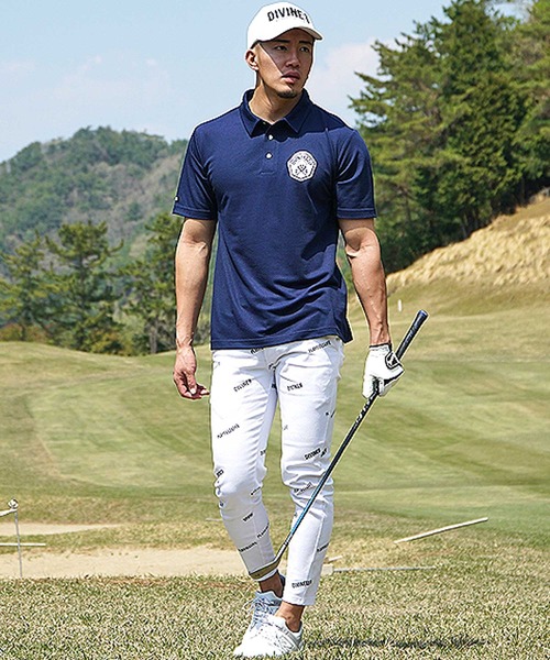 Liv golf mens ポロシャツ　国内未発売商品 new balance golf - サブティルロゴデザイン ポロシャツ