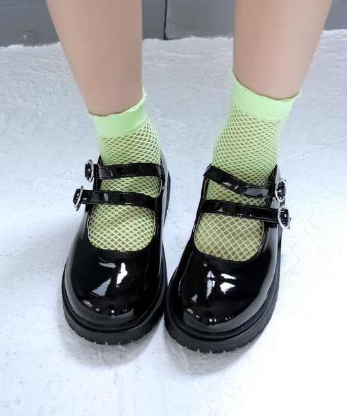 SOROTTO（ソロット） バレエシューズ ダブルストラップ 軽量厚底