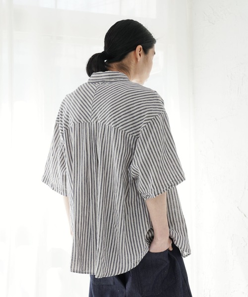 新品未使用　ROKU ハーフスリーブシャツ UNITED ARROWS LTD. OUTLET｜<H>レースハーフスリーブシャツ