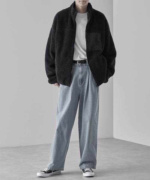 RUUBON ブルゾン アウター high neck boa jacket / ハイネック ボア