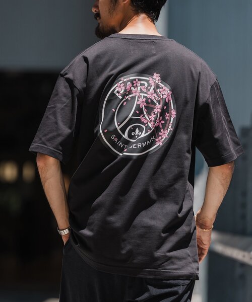 パリサンジェルマン エンブレムロゴTシャツ Paris Saint-Germain】バックプリント エンブレム Tシャツ（T