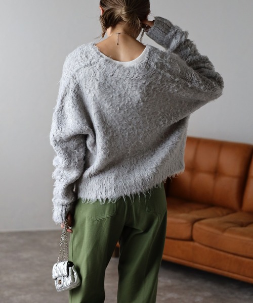 Bonjour Sagan（ボンジュールサガン） カーディガン 起毛ディープV