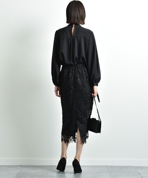 スカート レディース ケミカルレースタイトスカート : 78775322  