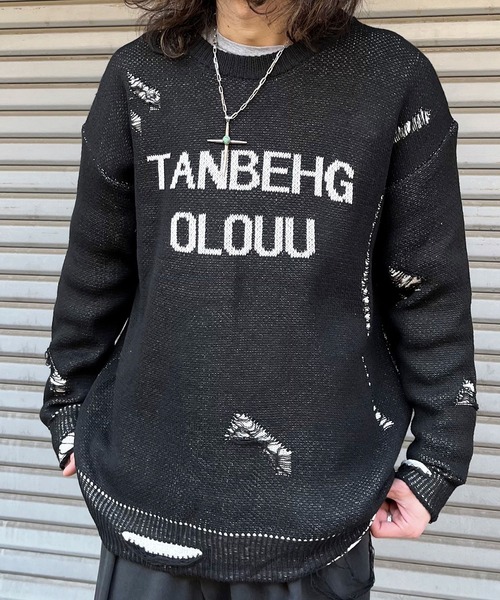 MODISH GAZE（モディッシュガゼ） セーター ニット フロントロゴ