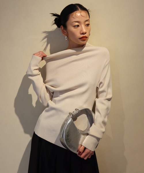 ジョゼムーンASYMMETRY DRAPE KNIT TOPS ニット jose moon ASYMMETRY DRAPE KNIT TOPS