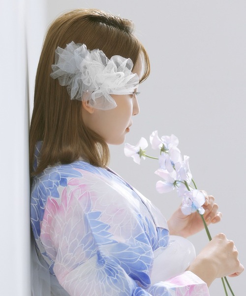 ヘアアクセサリー tan...w Dita くしゅふわ。シフォンヘアピン「K」 レディース : ZOZOTOWN