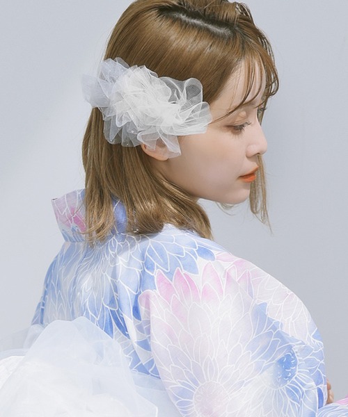 ヘアアクセサリー tan...w Dita くしゅふわ。シフォンヘアピン「K」 レディース : ZOZOTOWN