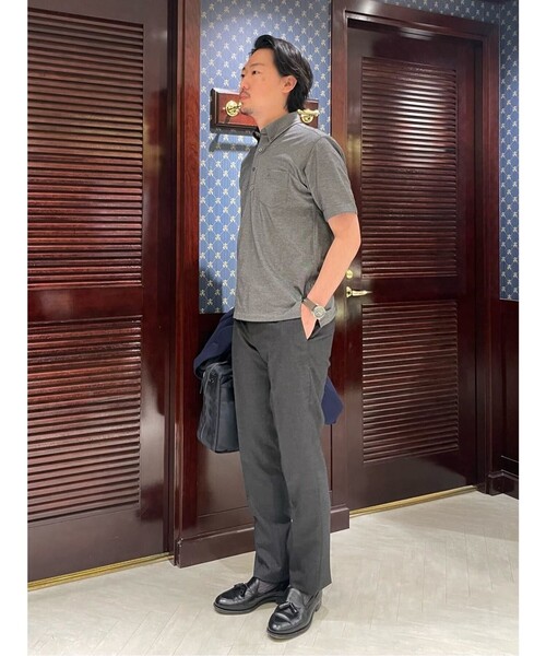 BROOKS BROTHERS スラックス ウール ソリッド プレーンフロント