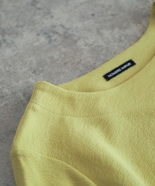 tシャツ ブロックインレー　ボリュームスリーブP/O レディース NOMBRE IMPAIR tシャツ ブロックインレー ボリュームスリーブP/O