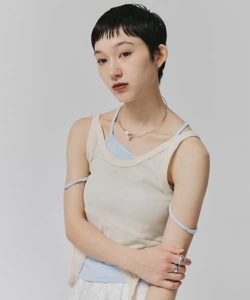 led.tokyo タンクトップ ノースリーブ 「led.tokyo」レイヤードタンク