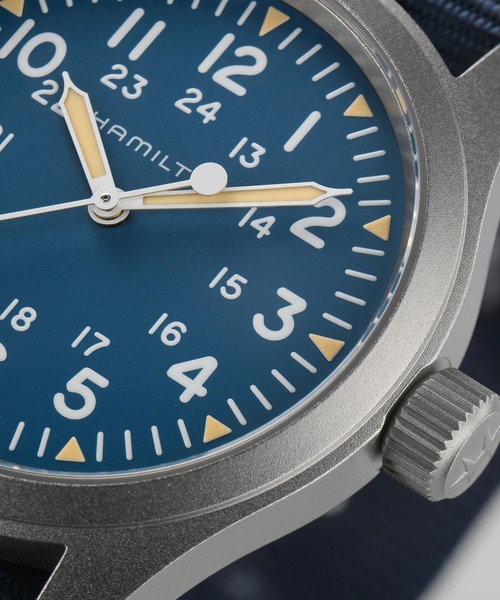 ハミルトン カーキメカ 38mm 青文字盤 フィールドウォッチの王道「カーキ フィールド メカ」に選べる3