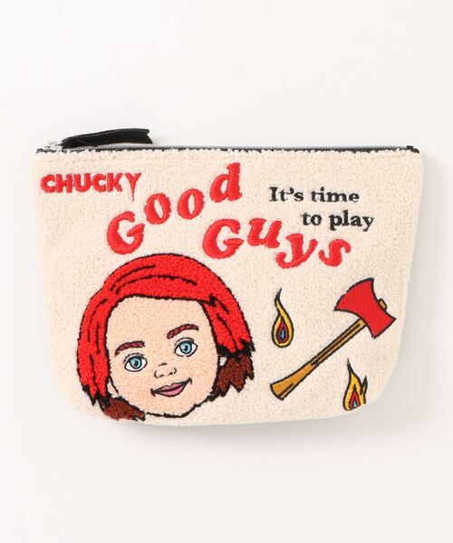 E-COME ポーチ UNIVERSAL さがら刺繍ポーチ レディース メンズ