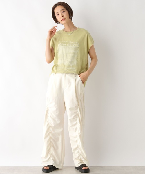 亜以ページです LEPSIM パンツ フロントシャーリングパンツ 125829 レディース